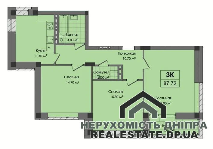 Продам 3 кімнатну квартиру 92 м² на ж/м Перемога ЖК Южний · 4
