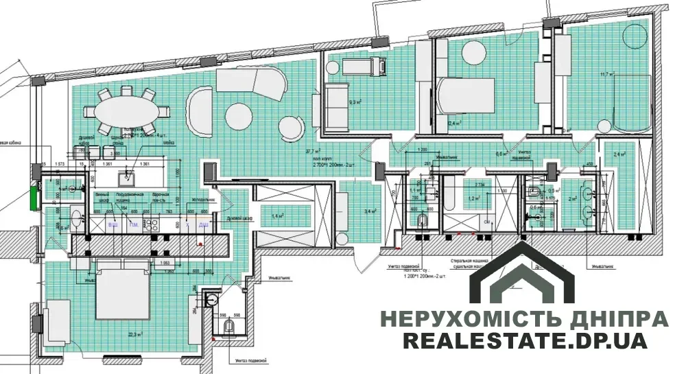 Продам елітну квартиру 204.5 м² з терасою в ЖК "Park Residence" біля парку Шевченко · 3