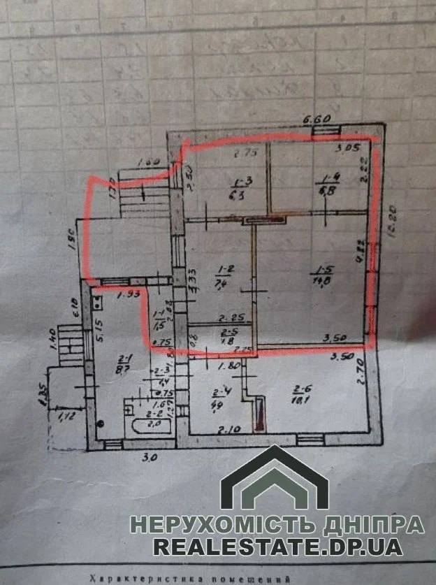 Продам часть дома 40 м² 1,5 сотки на ж/м Коммунар, Трофимовский рынок красная линия · 4