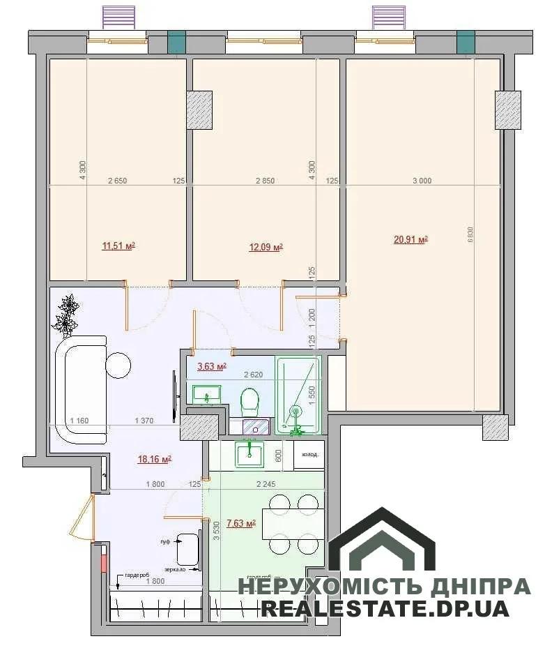 Здам в оренду офіс 80 м² в  Loft White на Ламаній центр Дніпра · 2
