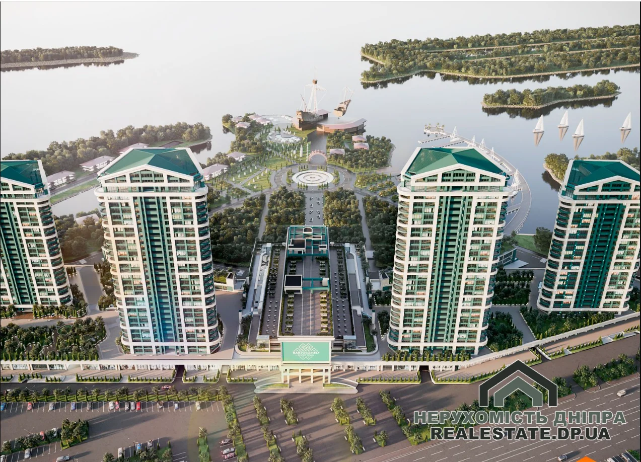 Продам 1 кімнатну квартиру 51 м з видом на річку ЖК БАРТОЛОМЕО Sky Tower · 3