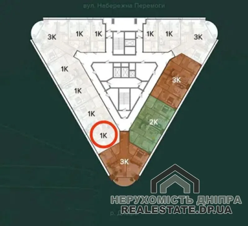 Продам 1 кімнатну квартиру 51 м з видом на річку ЖК БАРТОЛОМЕО Sky Tower · 4