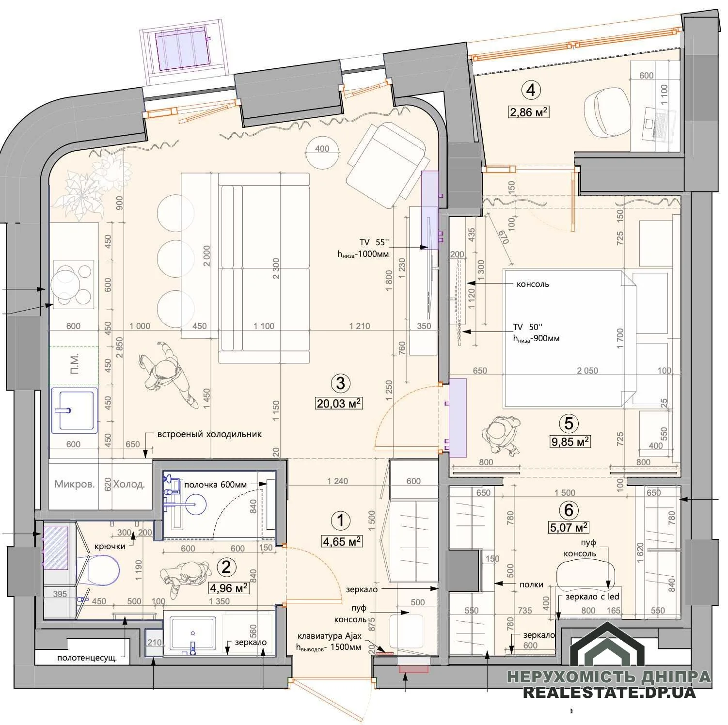 Здам чудову квартиру 50 м² ЖК Loft Smart з квітня · 1