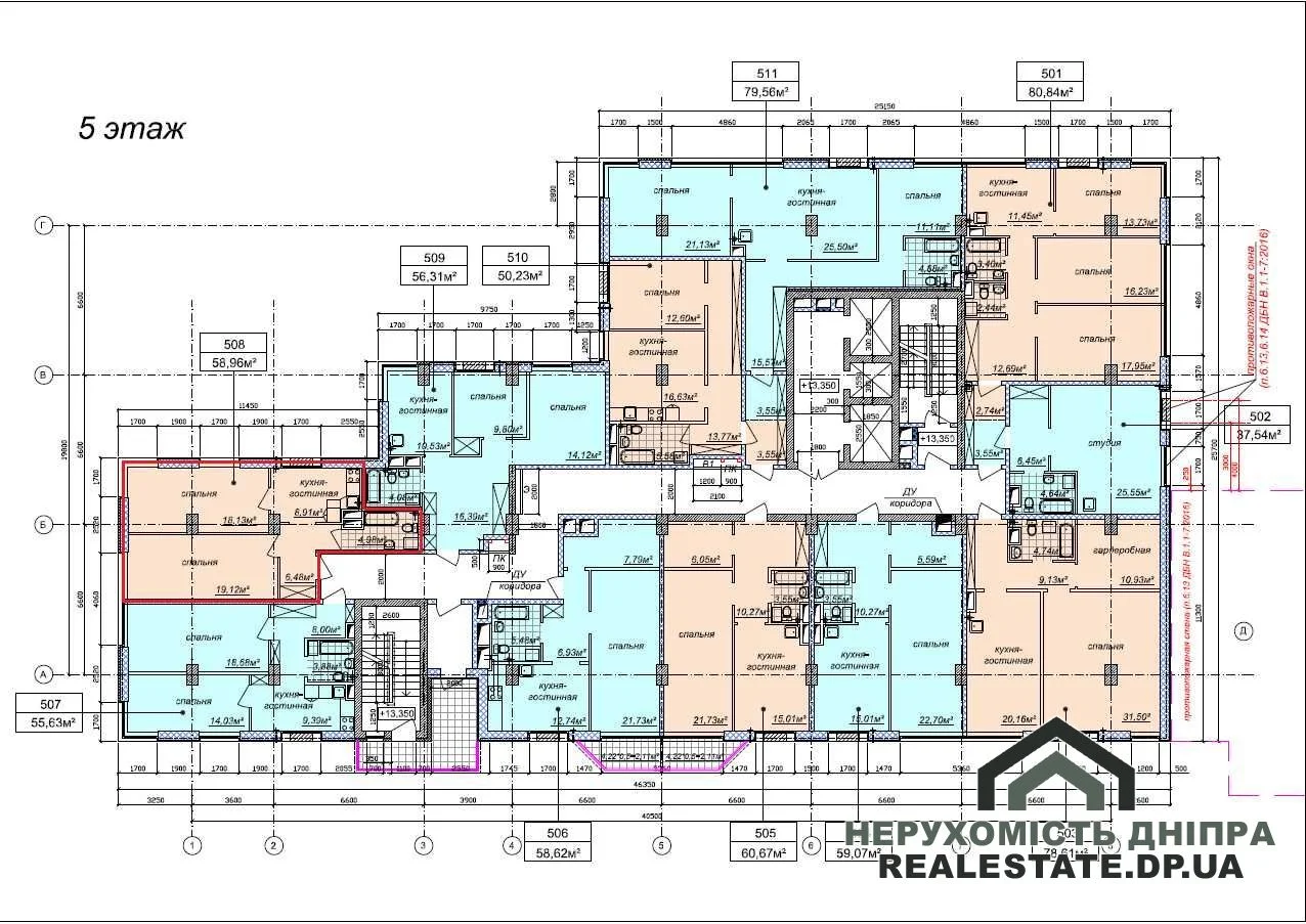 Продам 2к квартиру 58 м² ЖК Delmar Центр ул. Европейская · 2